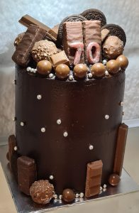 70th Birthday chocolate cake