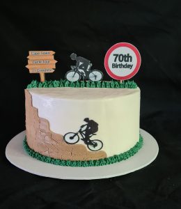 70th birthday cyclist birthday cake