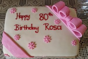 80th Birthday Carrot Gift Cake