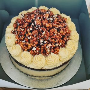 Carrot with salted caramel popcorn