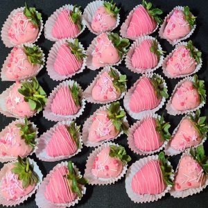 Chocolate coated strawberries