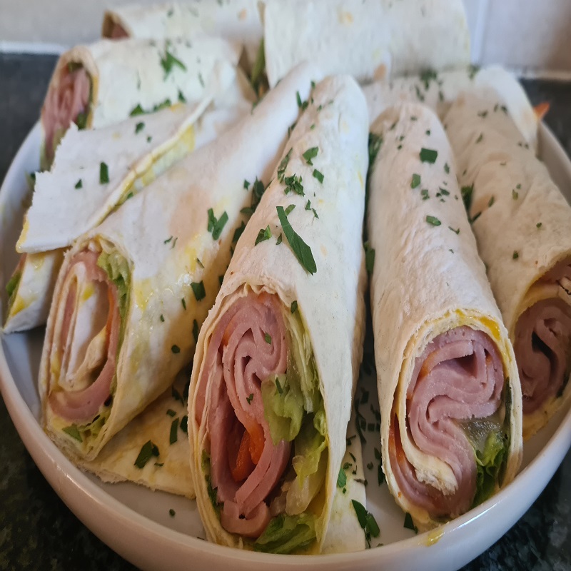 Cold meat wraps