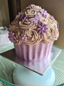 Giant cupcake birthday cake