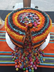 Mexican theme 21st birthday pinata cake