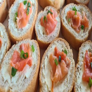 Salmon bruschetta
