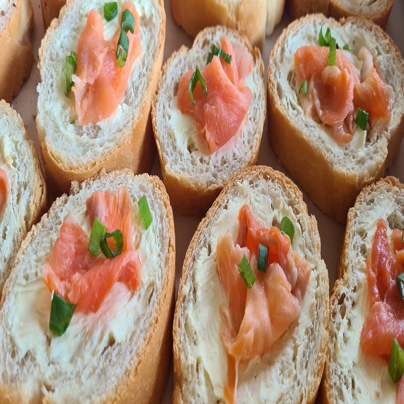 Salmon bruschetta