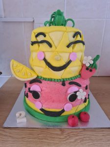 Tuti frutti birthday cake