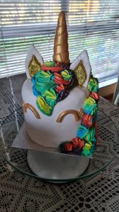 Unicorn birthday celebration cake