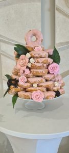 Wedding donut tower cake