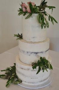 3 Tier rustic wedding cake