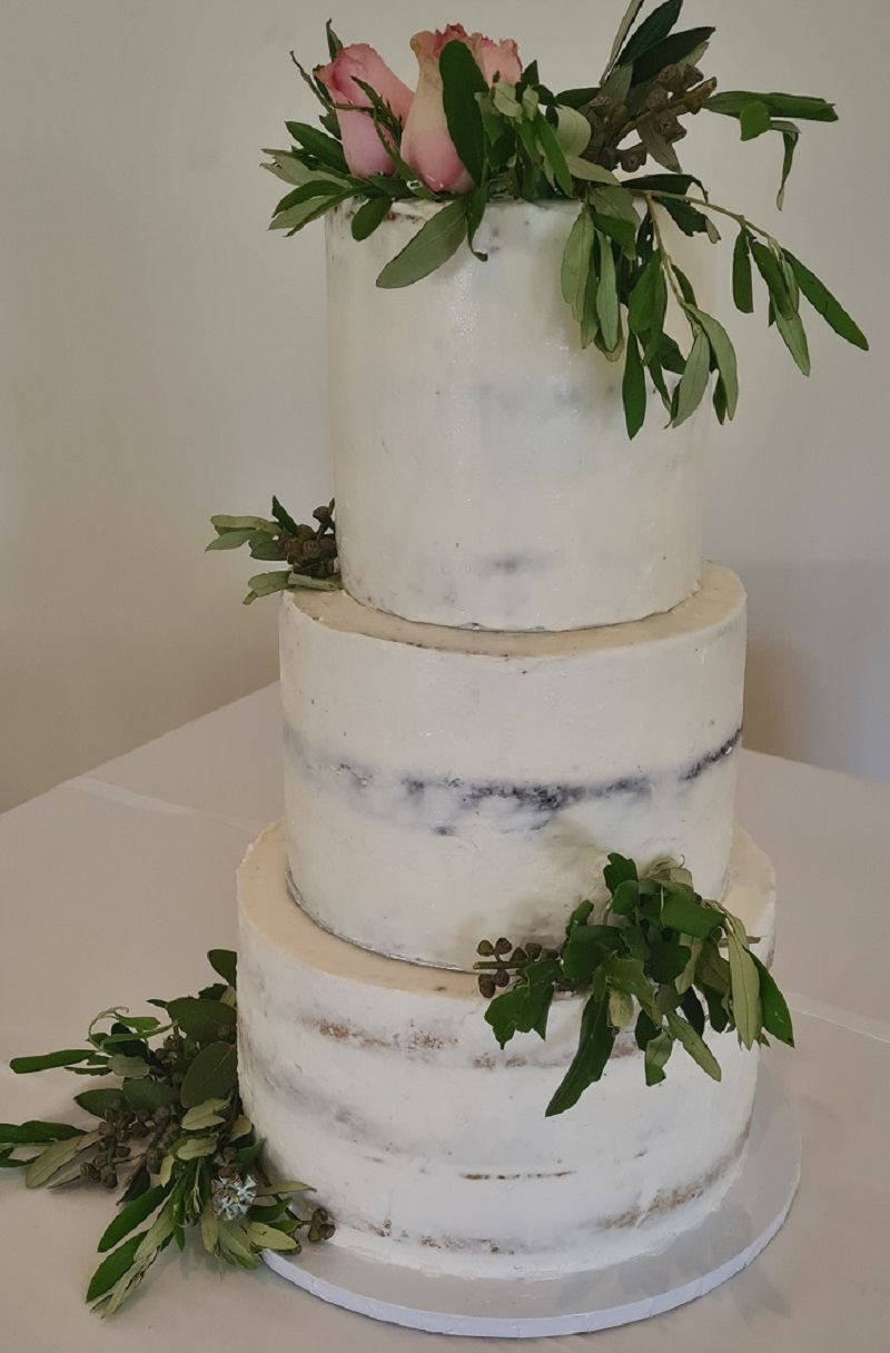 3 Tier rustic wedding cake