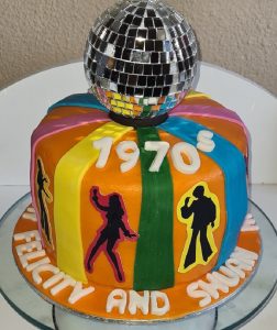 50th unisex couples joint birthday celebraton cake