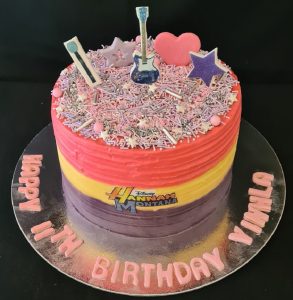 Hannah Montana theme birthday cake