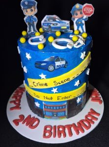 Police theme birthday cake