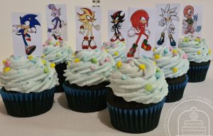 Sonic the hedgehog cupcakes