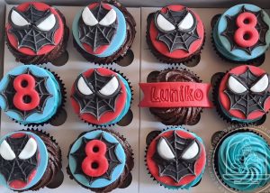 Spiderman theme cupcakes