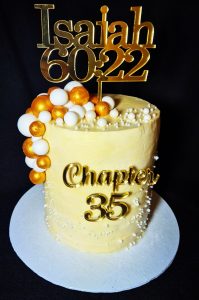 35th Birthday bible verse theme celebration cake