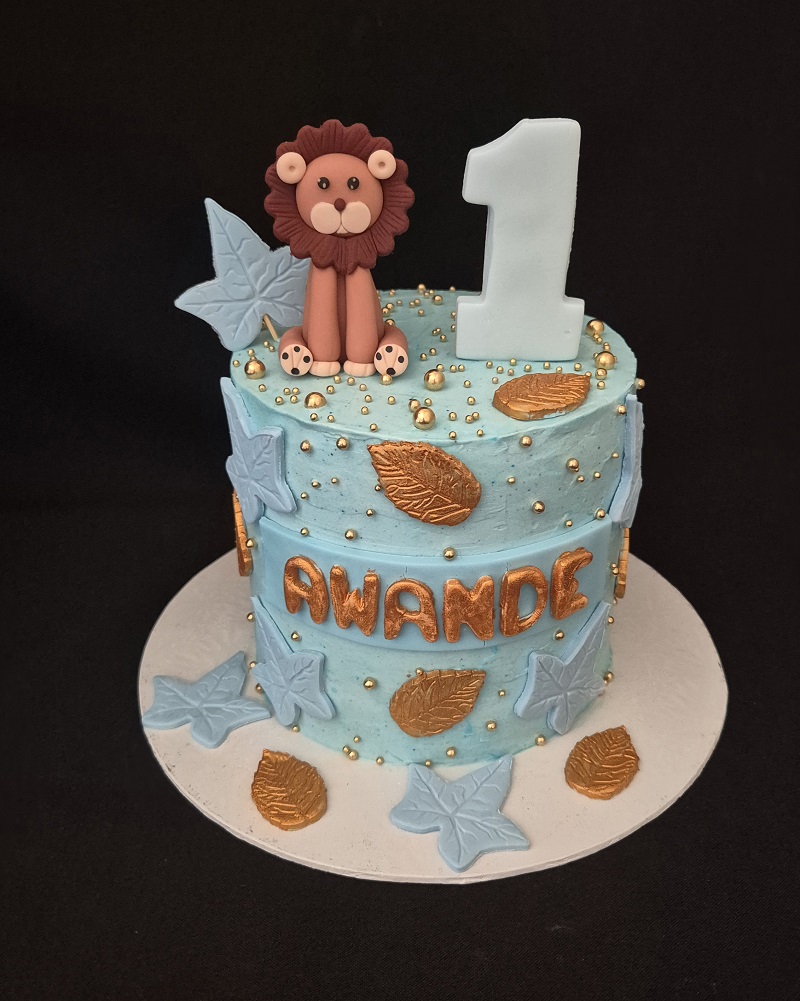 Baby boy 1st Birthday celebration cake