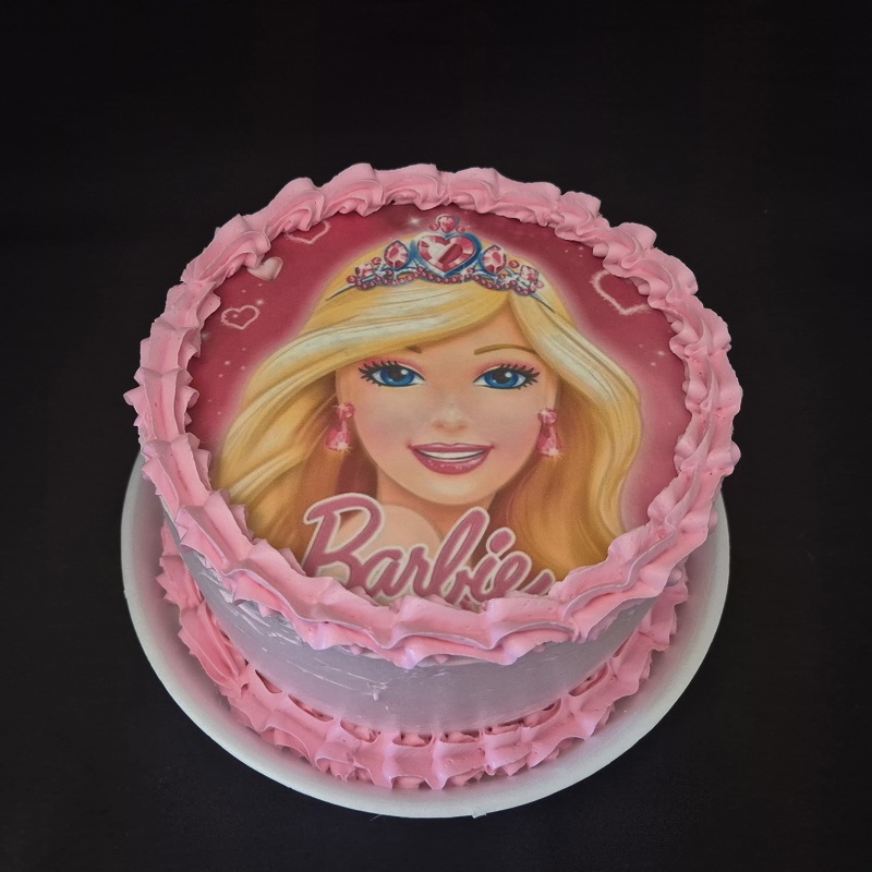 Barbie theme birthday cake