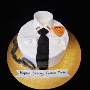 Captain of police theme birthday cake