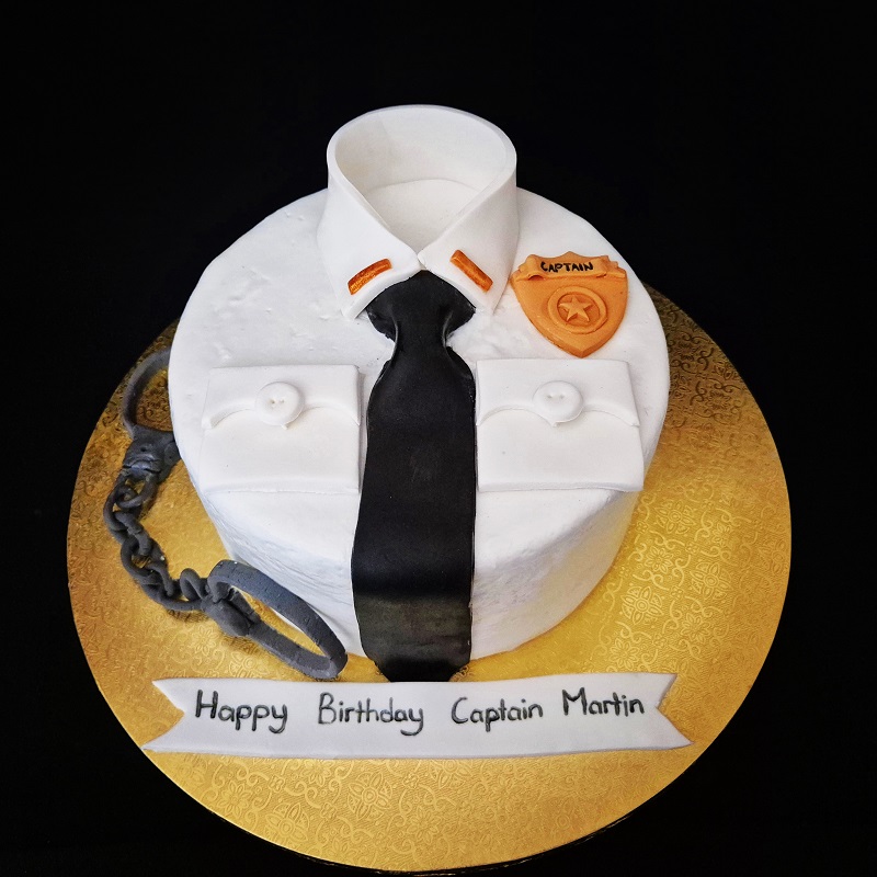 Captain of police theme birthday cake
