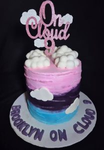 Cloud 9 theme 9th Birthday cake
