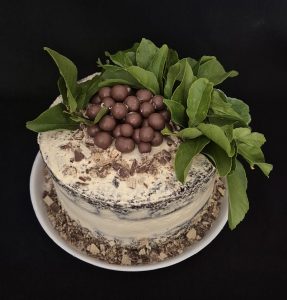 Nature inspired theme Coffee Birthday cake
