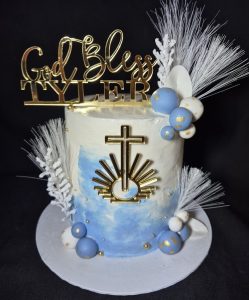 New apostolic confirmation celebration cake