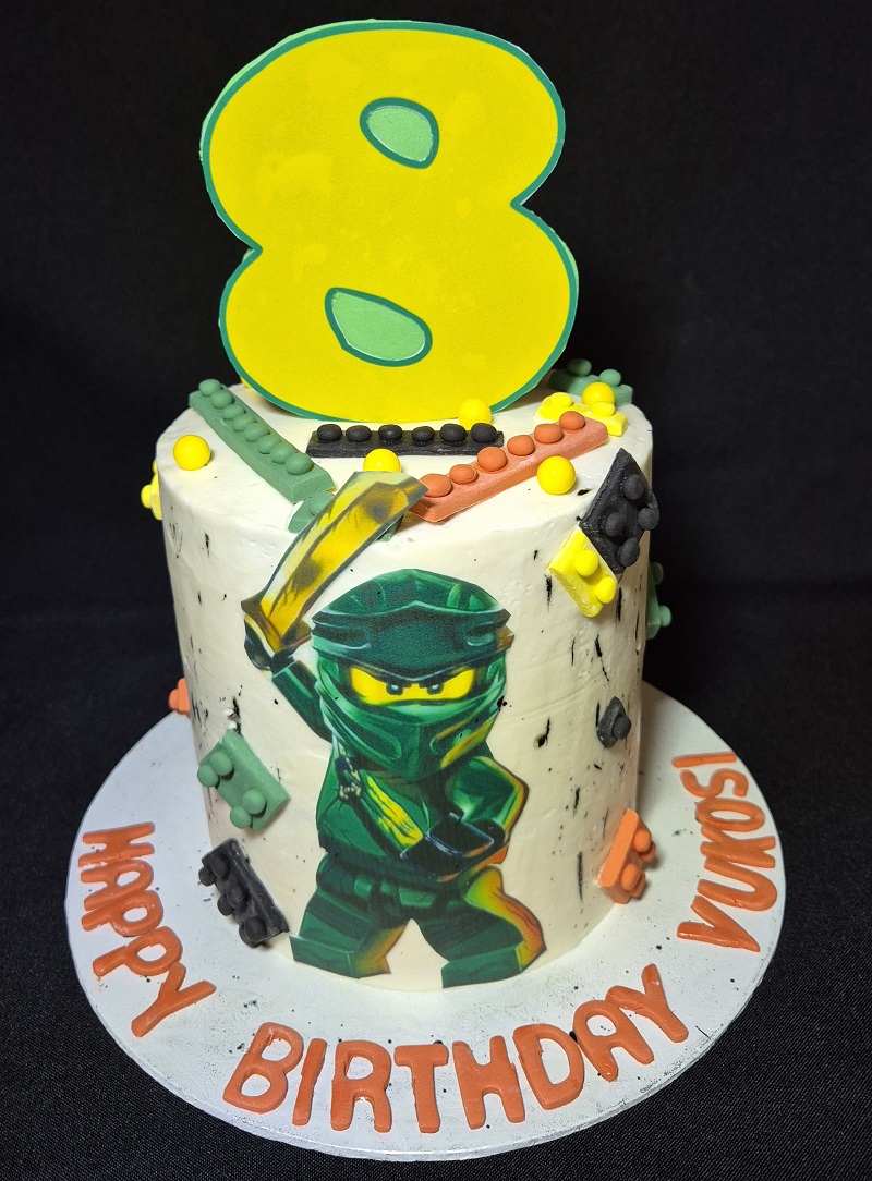 Ninjago theme 8th birthday cake
